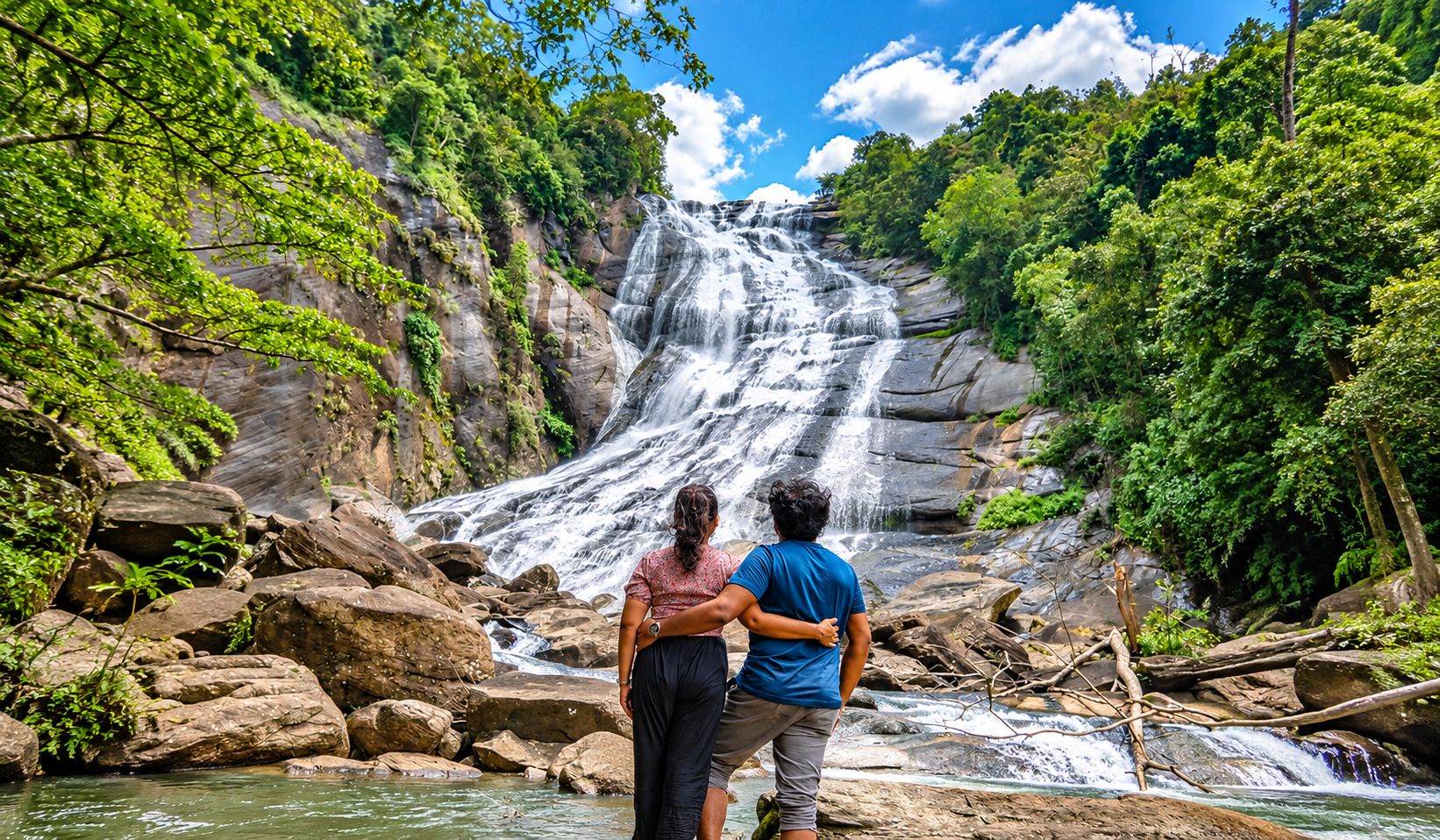 Waterfall  scenic photo stop