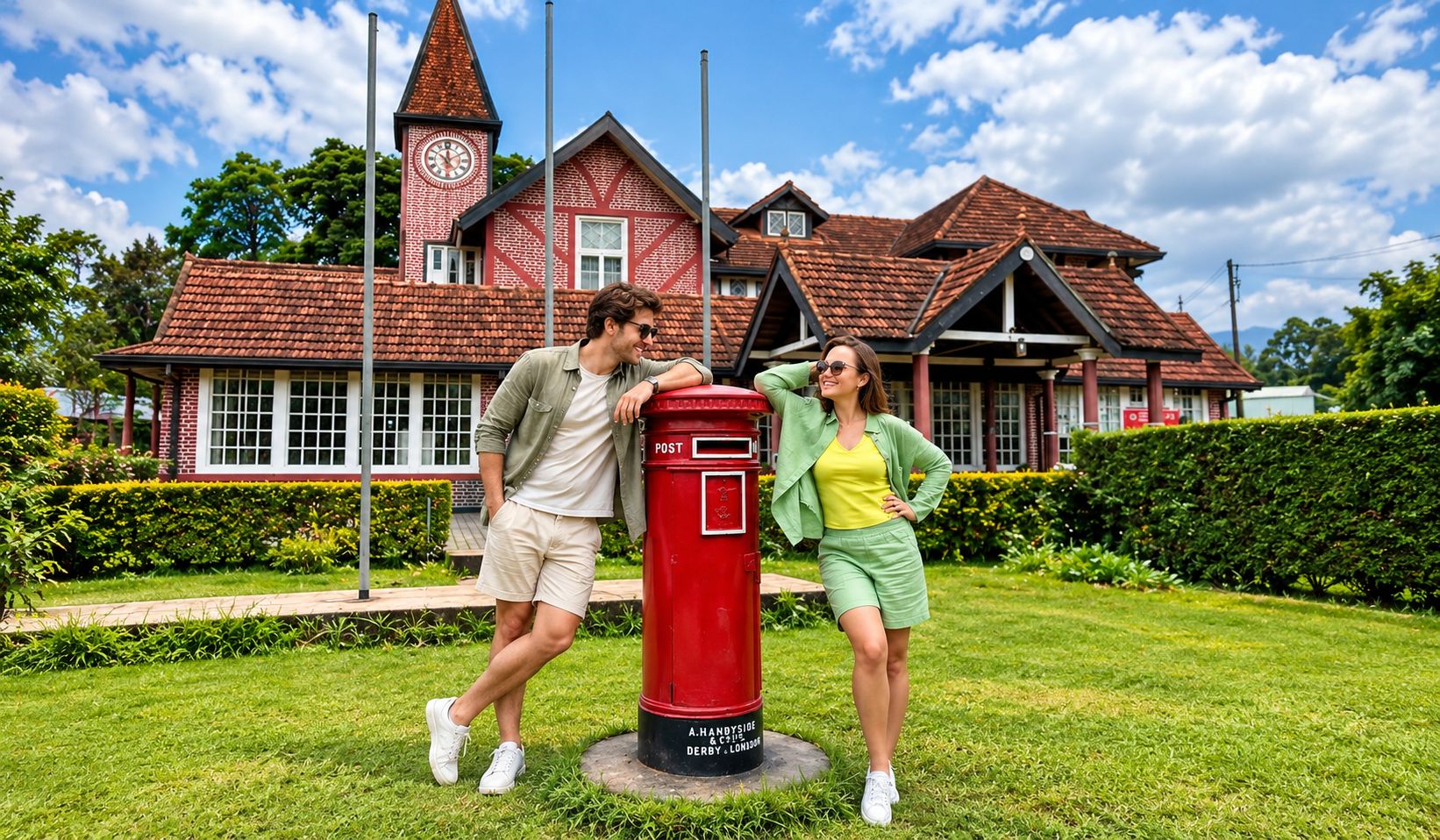 Pink Post Office – couple photo stop
