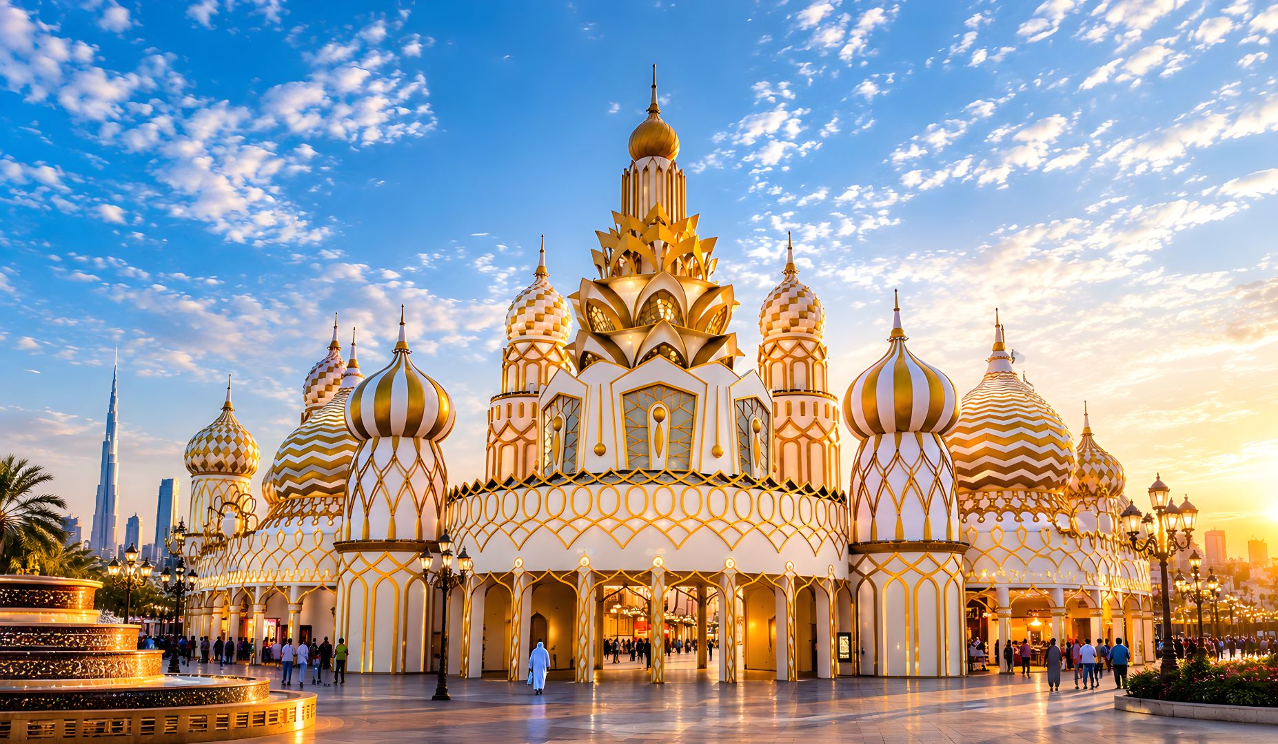 Golden Pavilion at Sunset